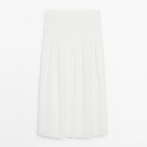 NWT Massimo Dutti white midi skirt Size XS